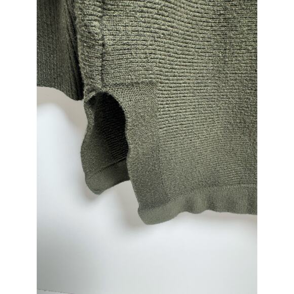 Lilusory Women’s Mock Neck Pullover Sweater Green Side Slits Classic Career - Picture 10 of 11